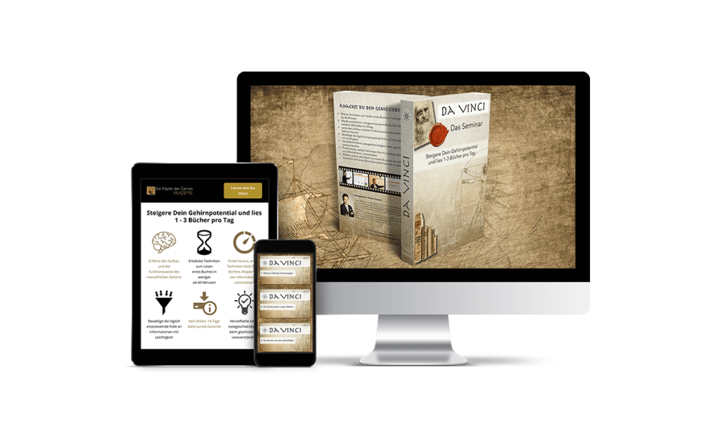 Online-Kurs Da Vinci Master von Köpfe der Genies