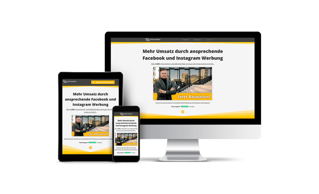 Online Grundkurs für bezahlte Werbung auf Facebook und Instagram von Finest Audience