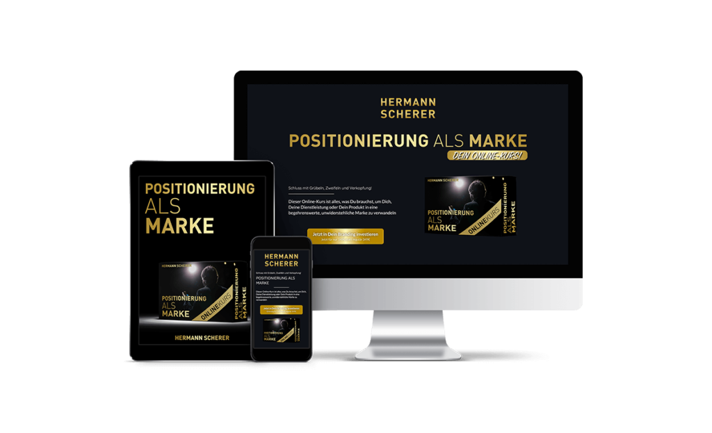 Online-Kurs Positionierung als Marke von Hermann Scherer